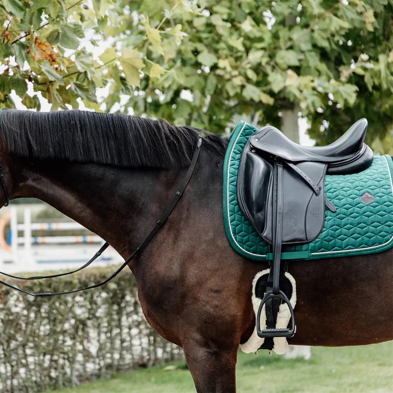 Kentucky Velvet Dressage Saddlecloth - Dark Green-3
